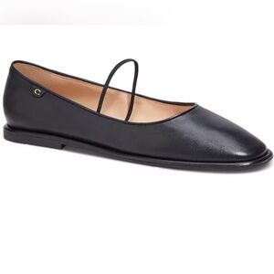 Coach Black Leather Ballet Flats